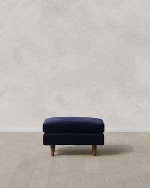 Quince Atlas Midcentury Ottoman - Blue