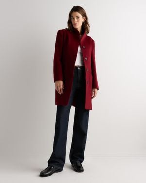 Quince Wool Cashmere Cocoon Coat - Red