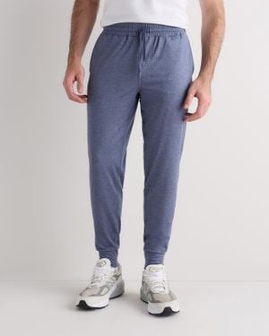 Quince Flowknit Performance Sweatpants, Recycled Poly With Stretch - Blue