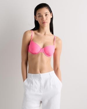 Quince Italian Demi Bikini Top, 78% Recycled Polyamide, 22% Spandex - Pink
