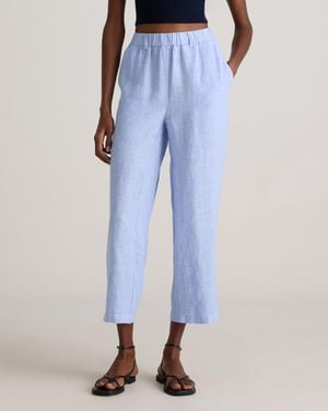 Quince 100% European Linen Pants - Blue