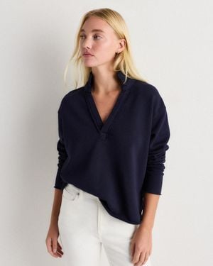 Quince Organic French Terry Henley, Organic Cotton - Blue