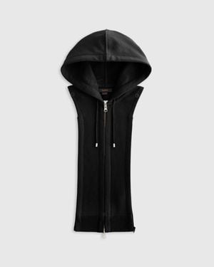 Quince Organic Heavyweight Fleece Hoodie Blazer Insert, Organic Cotton - Blue