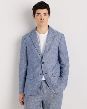 Quince 100% European Linen Blazer - Blue