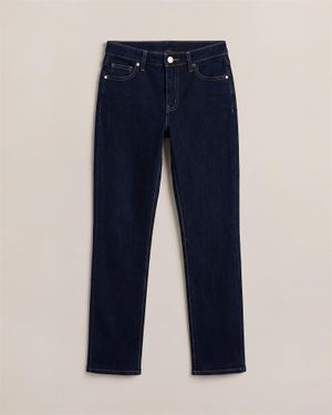 Quince Bella Stretch Straight Jeans, Organic Cotton - Blue