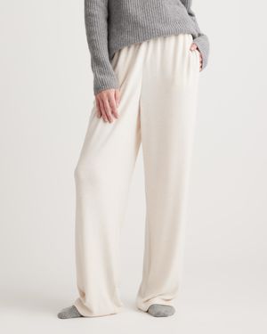 Quince Brushed Lounge Straight Leg Pant, Rayon - White