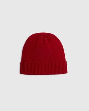 Quince Washable Cashmere Beanie - Red