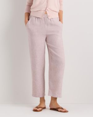 Quince 100% European Linen Pants - Pink