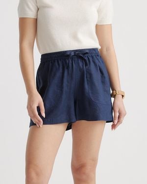 Quince 100% European Linen Shorts - Blue
