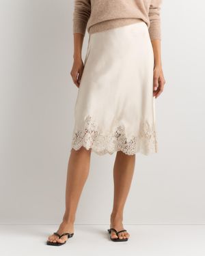 Quince Lace Skirt, Silk - Natural