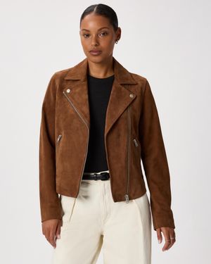 Quince 100% Suede Biker Jacket, Leather - Brown