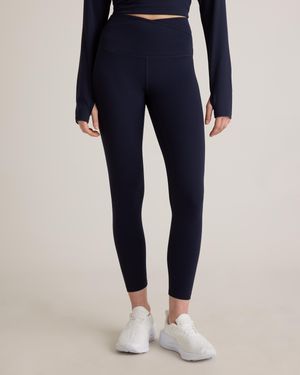 Quince Ultra-Form High-Rise Crossover Legging, Nylon/Spandex - Blue