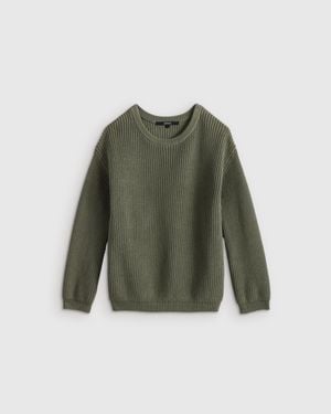 Quince Fisherman Tunic Sweater, Organic Cotton - Green