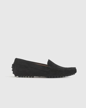 Quince 100% Suede Driver Loafer, Suede Leather - White