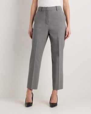 Quince Italian Wool Slim Leg Ankle Pants - Gray