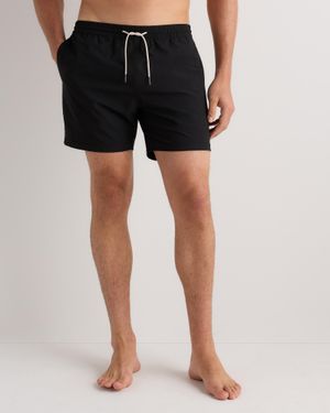 Quince Seersucker Swim Trunks 5.5 Inch - Black