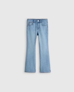 Quince Girls Stretch Flare Jeans, Cotton - Blue