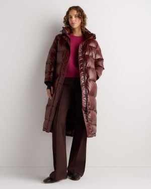 Quince Responsible Down Long Puffer Jacket, Recycled Polyester - Red