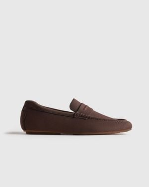 Quince Recycled Knit Driving Loafer, Eco-Knit - Brown