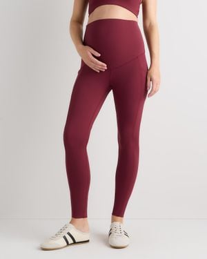 Quince Ultra-Form Maternity Pocket Leggings, Nylon/Spandex - Red