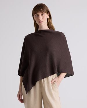Quince Lightweight Cotton Cashmere Nursing Shawl, Organic Cotton - Brown
