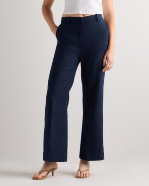 Quince European Stretch Linen Trouser - Blue