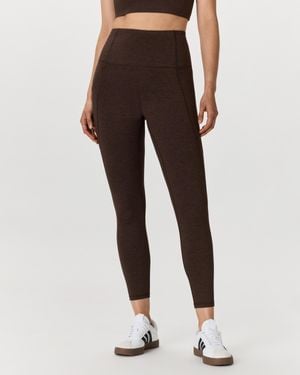 Quince Ultra-Soft High-Rise Pocket Legging, 100% Polyester - Brown