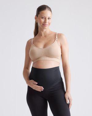 Quince Seamless Nursing Bra, Nylon/Spandex - Blue