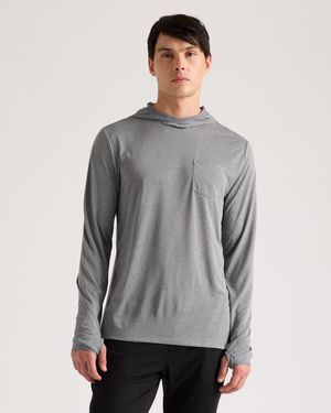Quince Ultra-Light Performance Hoodie, Recycled Polyester - Gray