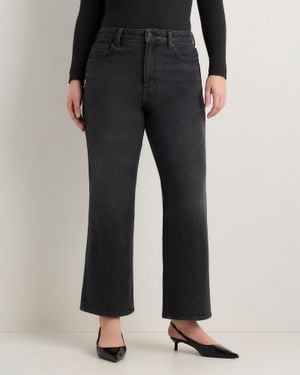 Quince Curvy Bella Stretch Relaxed Straight Jeans, Organic Cotton - Black