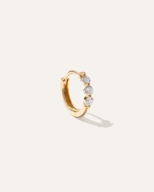 Quince - White Label Quince 14K Lab Grown Diamond Shared Prong Huggie - Natural
