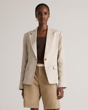 Quince 100% European Linen Structured Blazer - Natural