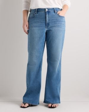 Quince Luna Stretch Flare Jeans, Cotton - Blue