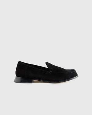 Quince Italian Leather Venetian Loafer - Black