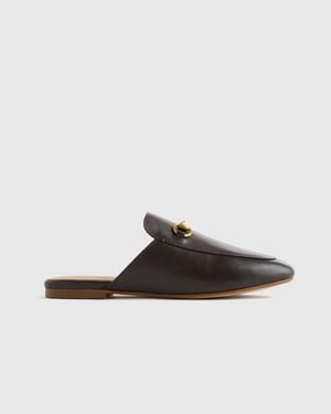 Quince Italian Leather Horsebit Loafer Mule - Multicolor