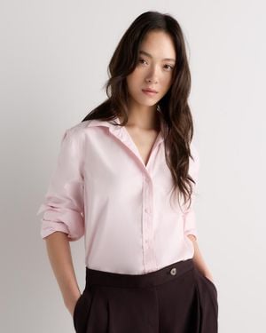 Quince Poplin Long Sleeve Shirt, Organic Cotton - Multicolor