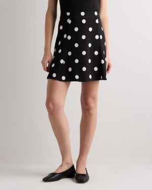 Quince Lightweight Crepe A-Line Mini Skirt, Viscose - Black