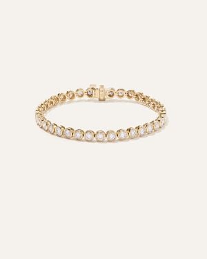 Quince - White Label Quince 14K Lab Grown Diamond Bezel Set Tennis Bracelet 4Ctw - Natural