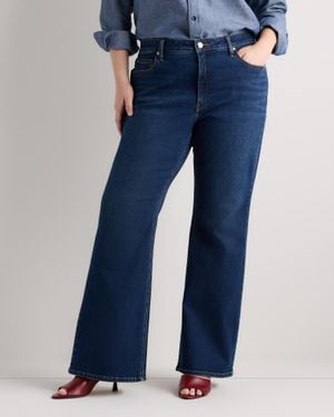 Quince Luna Stretch Flare Jeans, Cotton - Blue