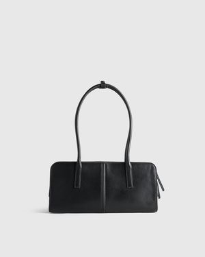 Quince Bea Shoulder Bag, Italian Leather - Black