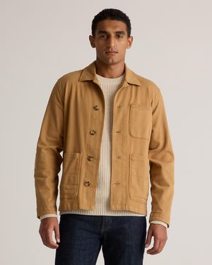 Quince Organic Comfort Stretch Chore Jacket, Organic Cotton - White