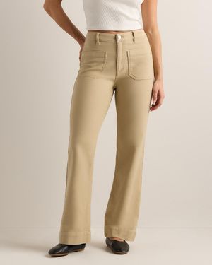 Quince French Terry Wide Leg Pants, Cotton - Natural