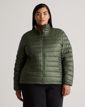 Quince Lightweight Down Packable Puffer Jacket, Recycled Polyester - Green