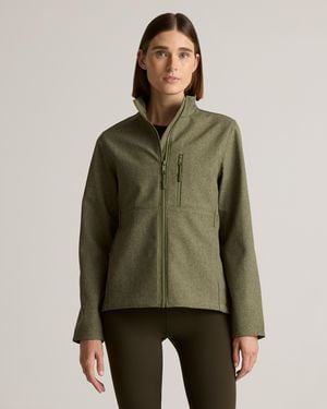 Quince Softshell Fleece-Lined Full-Zip Jacket, Recycled Polyester - Green