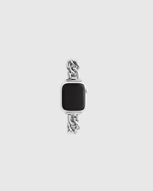 Quince Stainless Steel Bracelet Chain Smartwatch Band - White