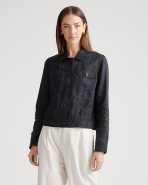 Quince 100% European Linen Jacket - Black