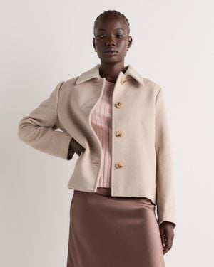Quince Wool Cashmere Short Coat - Natural