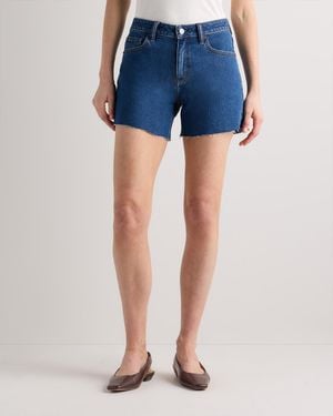 Quince Bella Stretch Vintage Shorts, Organic Cotton - Blue