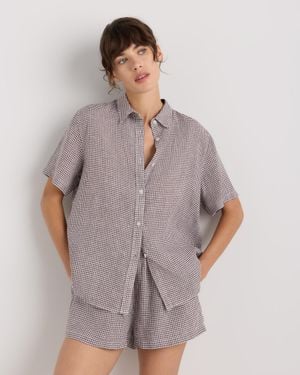 Quince 100% European Linen Shorts Pajama Set - Gray