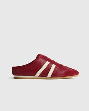 Quince Italian Leather Sneaker Mule - Red